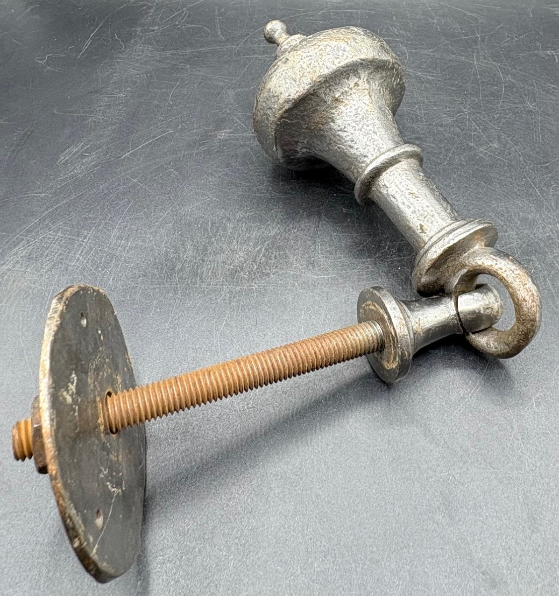 1860s/70s Cast Iron Door Knocker, Southwestern -photo-4