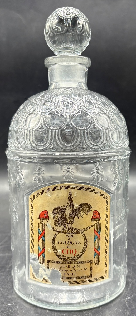 1940s/50s Guerlain Perfume Bottle For Le Coq Eau De Cologne