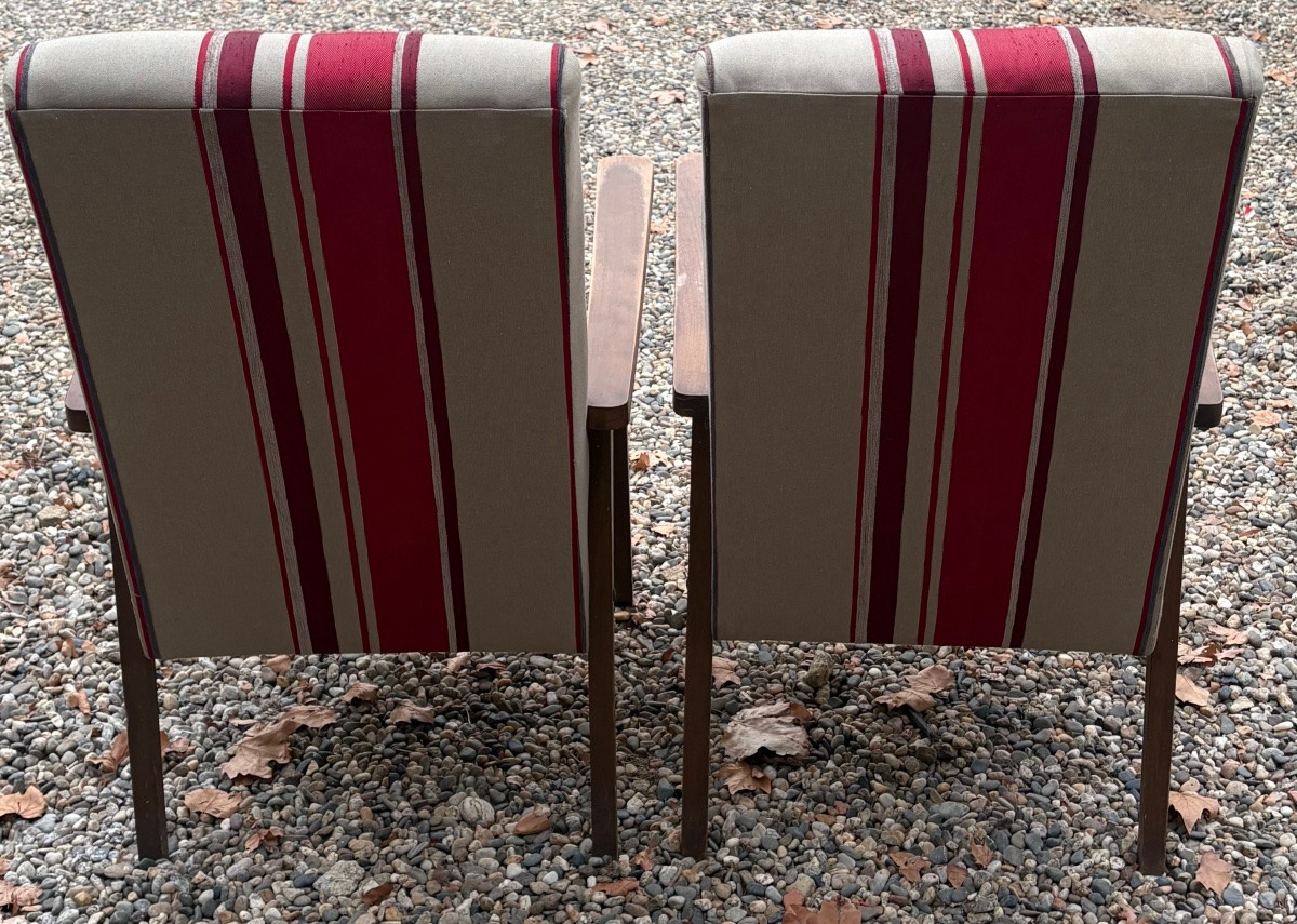 UNE PAIRE DE FAUTEUILS DES ANNÉES 1950/60 FRANÇAIS -photo-3