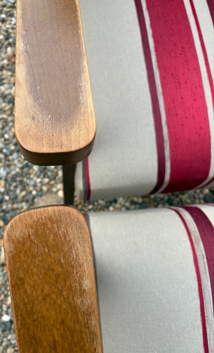 UNE PAIRE DE FAUTEUILS DES ANNÉES 1950/60 FRANÇAIS -photo-2