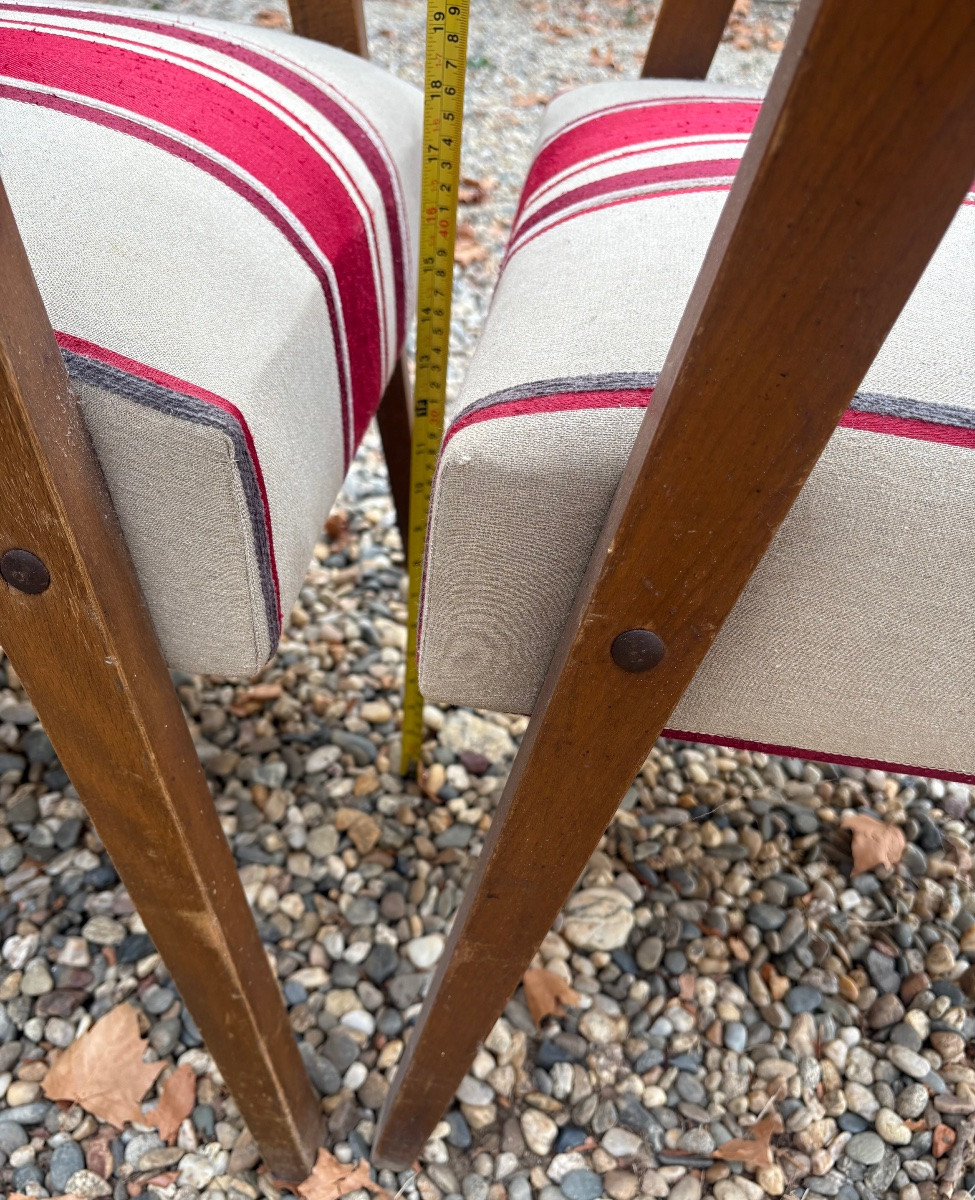 UNE PAIRE DE FAUTEUILS DES ANNÉES 1950/60 FRANÇAIS -photo-6