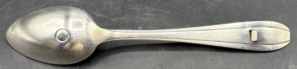 UNE CUILLÈRE À SAUCE GRAS MAIGRE À PISTON EN MÉTAL ARGENTÉ DES 1930 PAR G. B.-photo-4