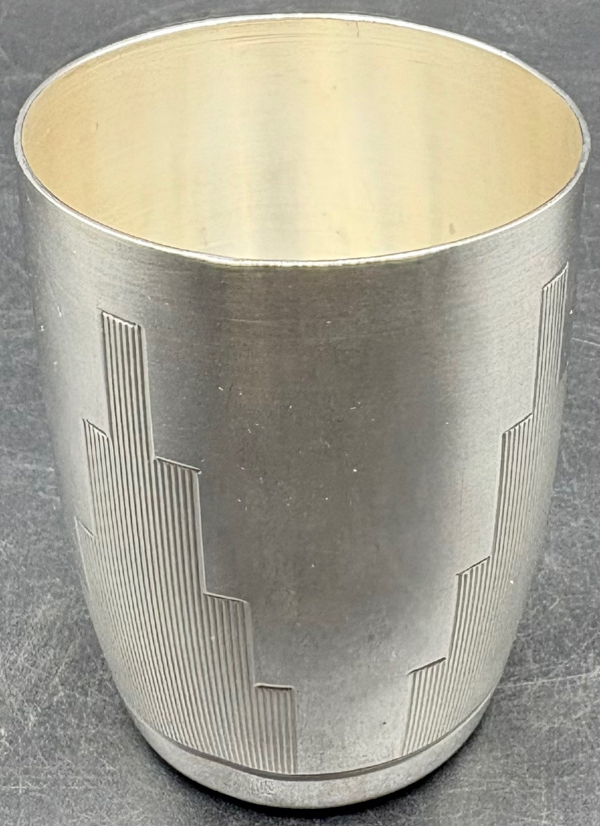 1930s Solid Silver Tumbler By Louis Mazoye -photo-2