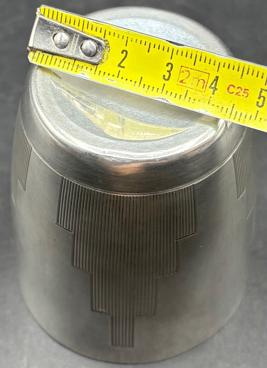 1930s Solid Silver Tumbler By Louis Mazoye -photo-7
