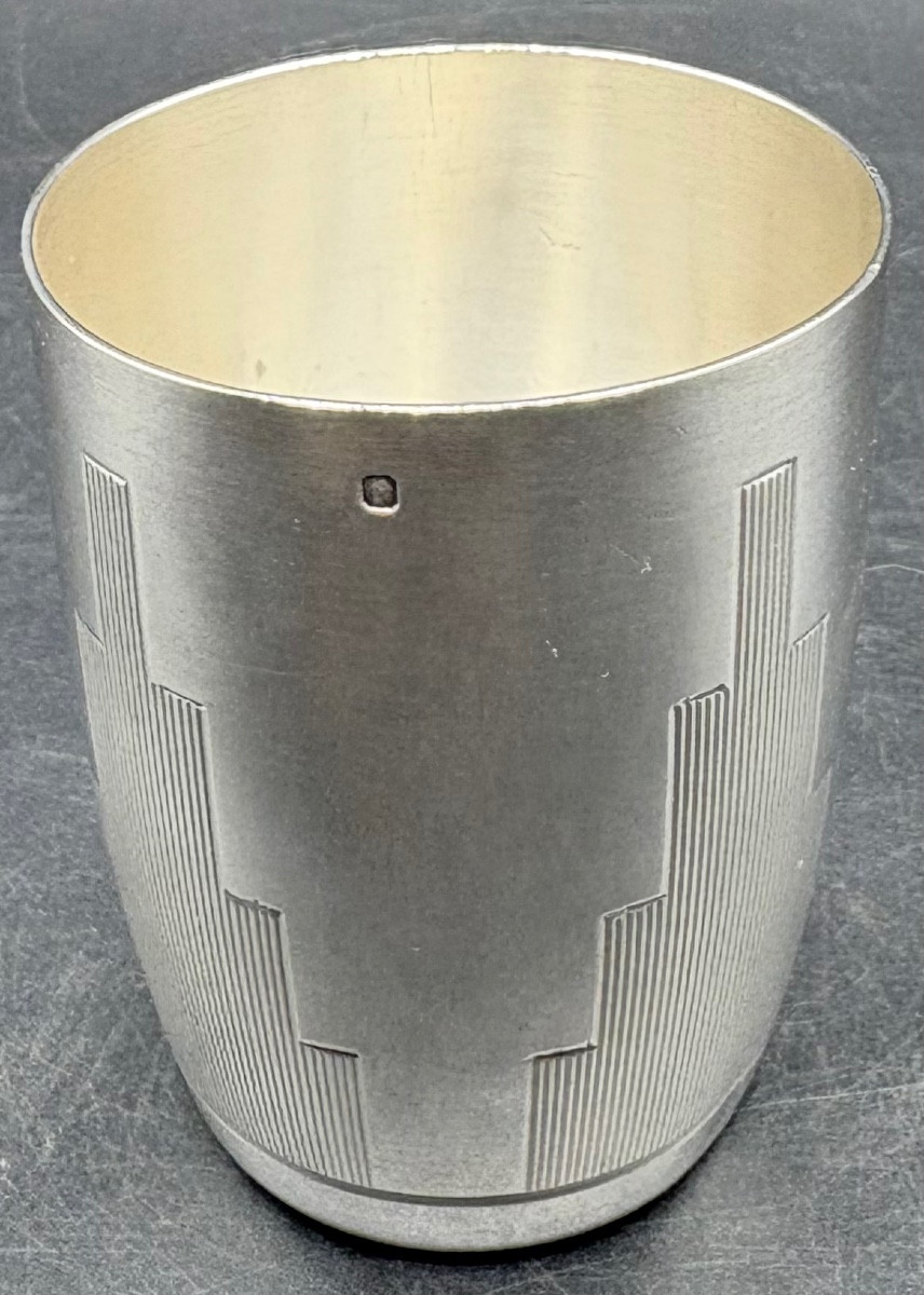 1930s Solid Silver Tumbler By Louis Mazoye 