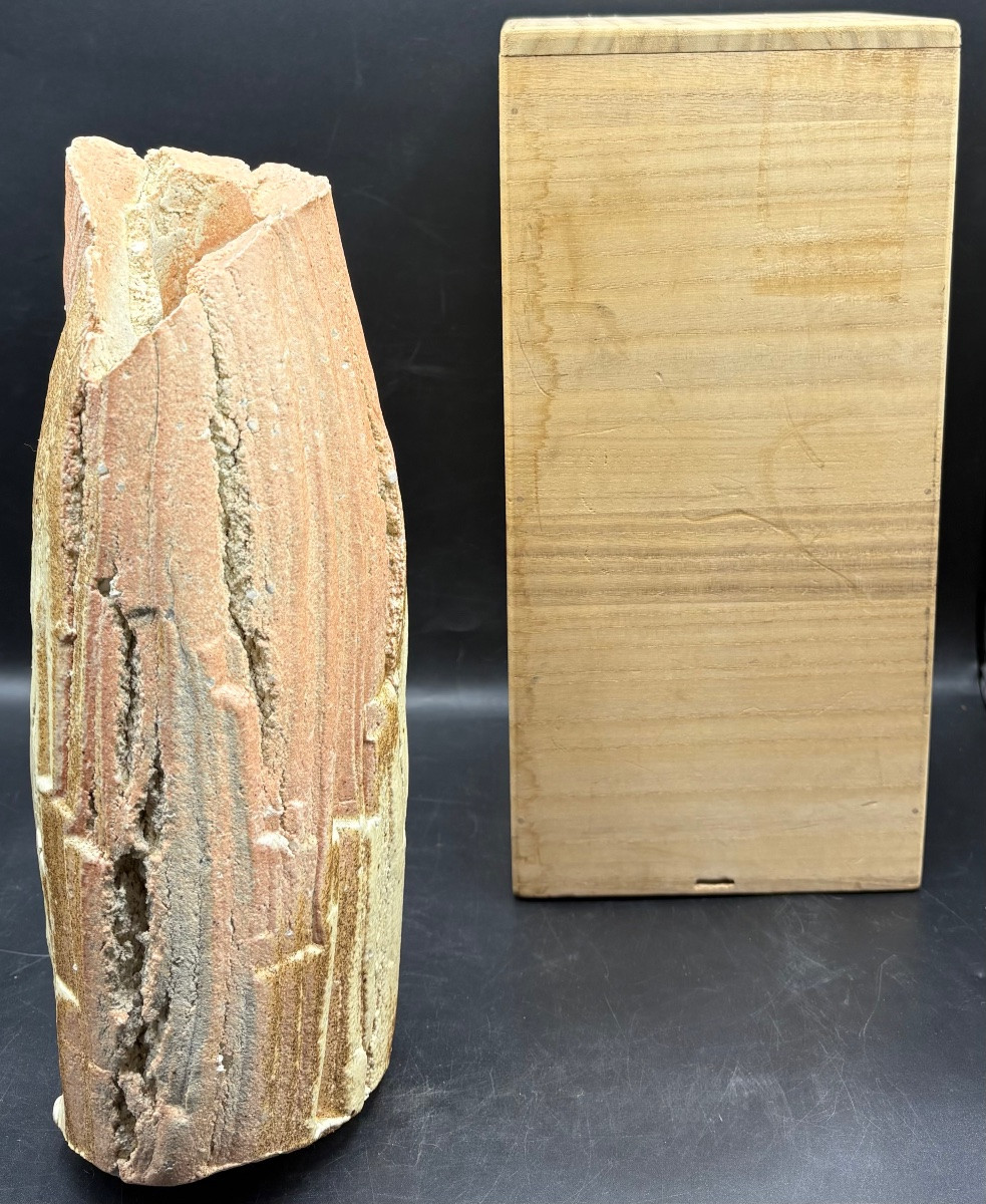 VASE EN TERRE CUITE ÉMAILLÉE DES ANNÉES 1950/60 JAPONAIS -photo-2
