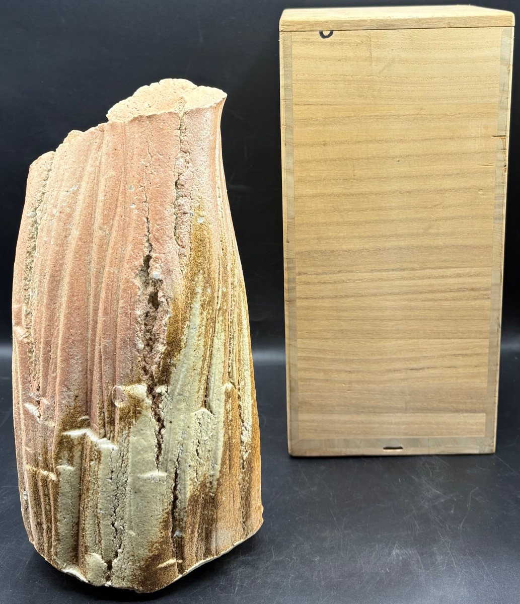 VASE EN TERRE CUITE ÉMAILLÉE DES ANNÉES 1950/60 JAPONAIS -photo-3