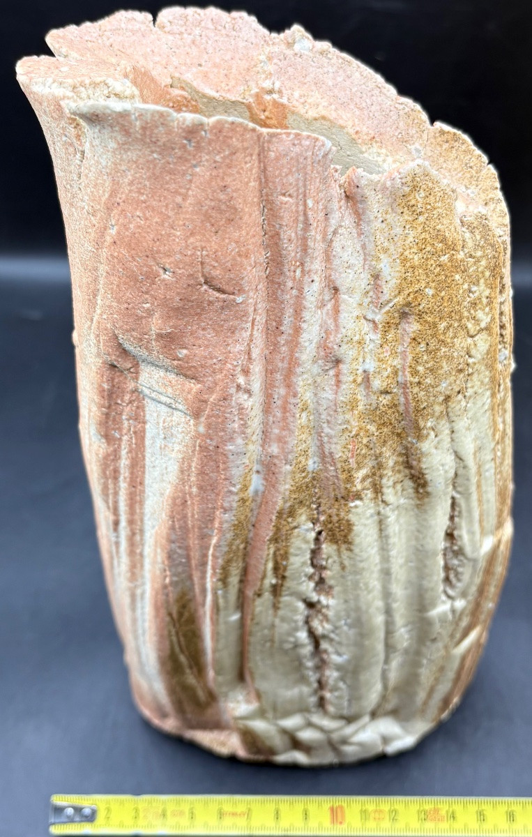 VASE EN TERRE CUITE ÉMAILLÉE DES ANNÉES 1950/60 JAPONAIS -photo-5