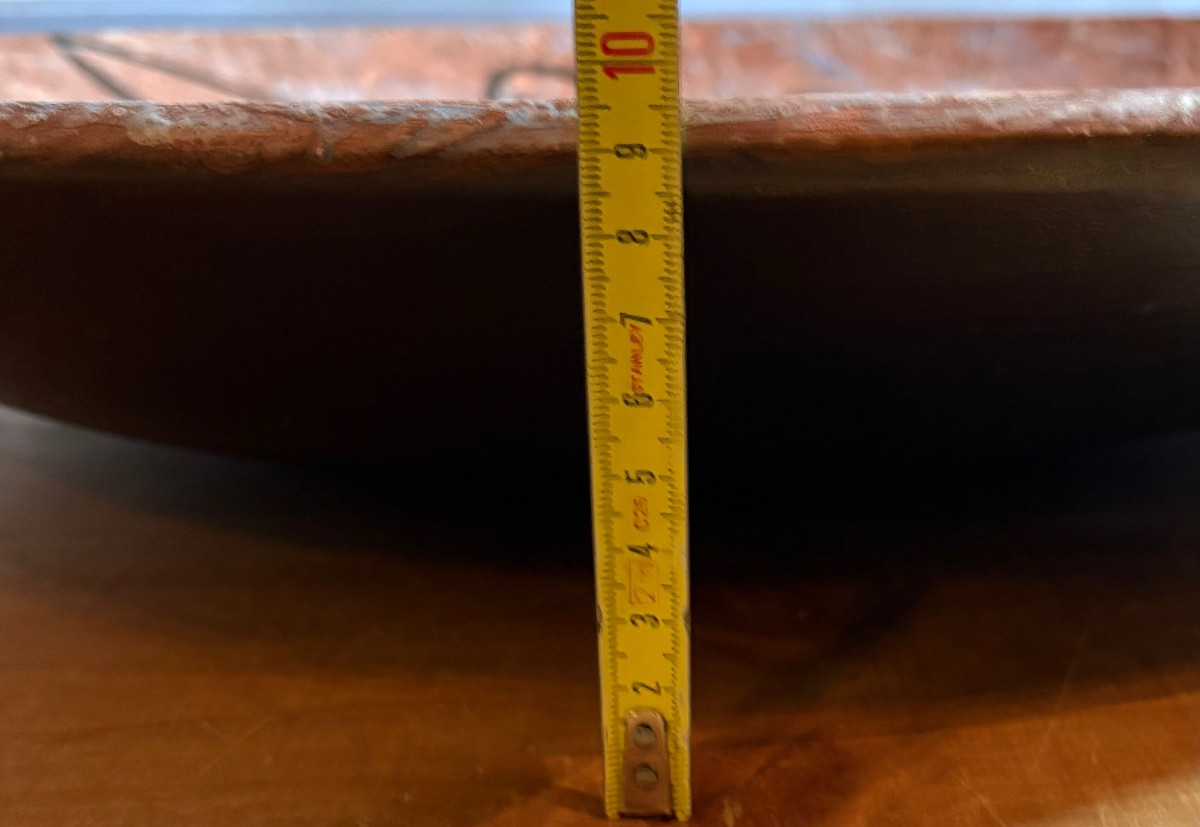 Very Large Glazed Ceramic Dish From The 1960s/70s Signed Bavent-photo-4