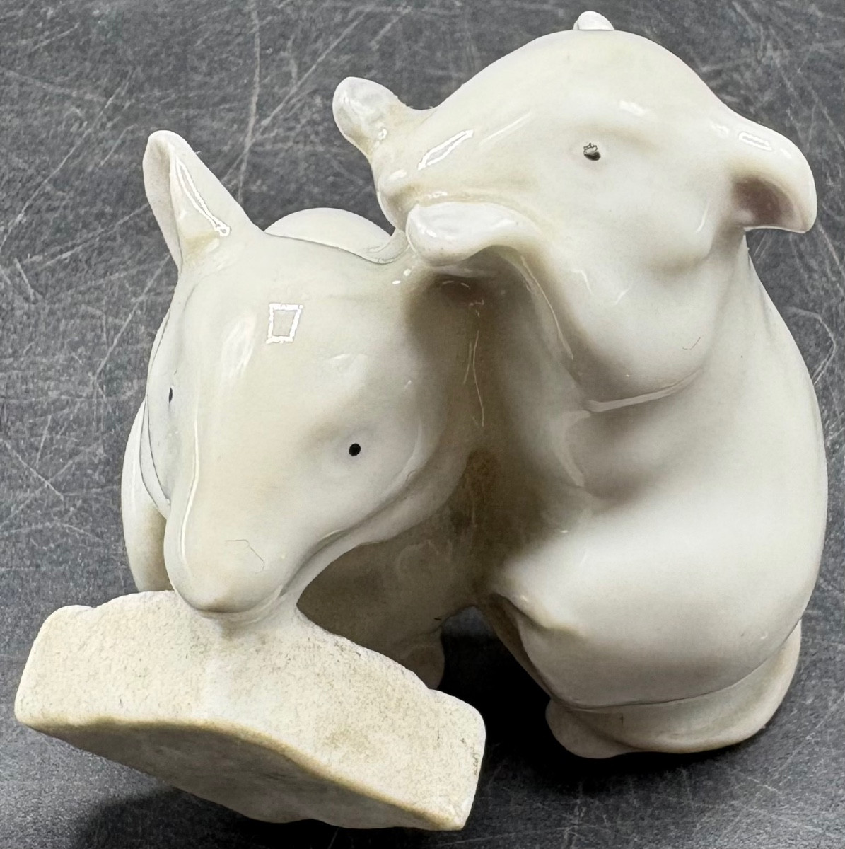 1920s German Glazed Porcelain Mouse Subject