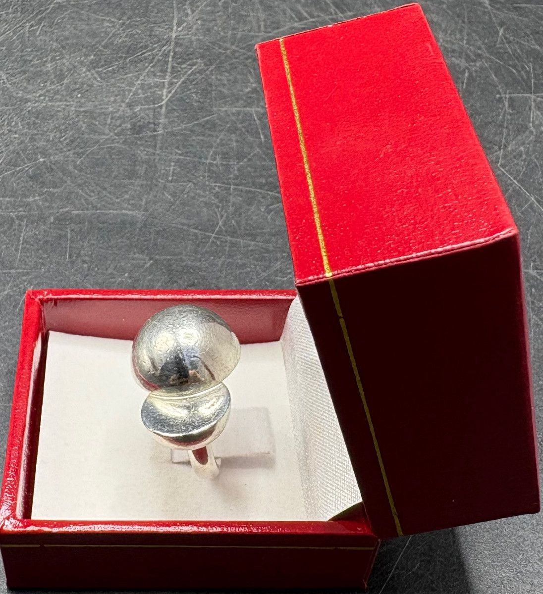 1970s/80s Solid Silver Ring By Christofle-photo-3