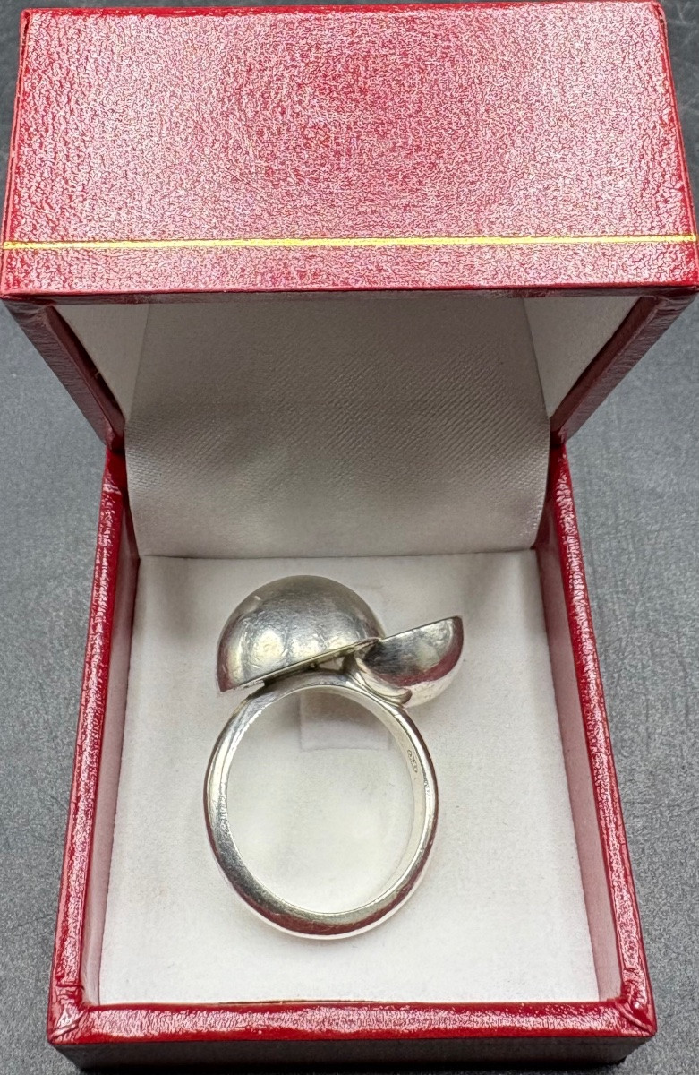 1970s/80s Solid Silver Ring By Christofle-photo-4