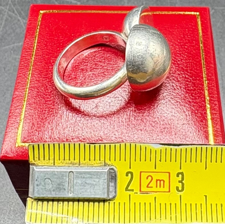 1970s/80s Solid Silver Ring By Christofle-photo-7