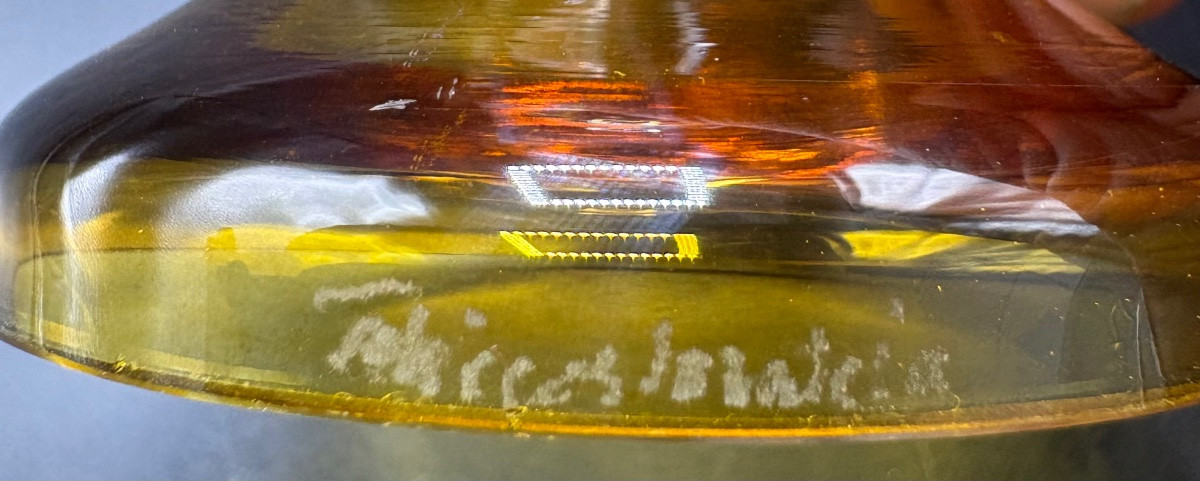 SERVICE À VIN EN CRISTAL SOUFFLÉ GRAVÉ BOHÈME “TCHÉCOSLOVAQUIE”DES ANNÉES 1920/30-photo-4