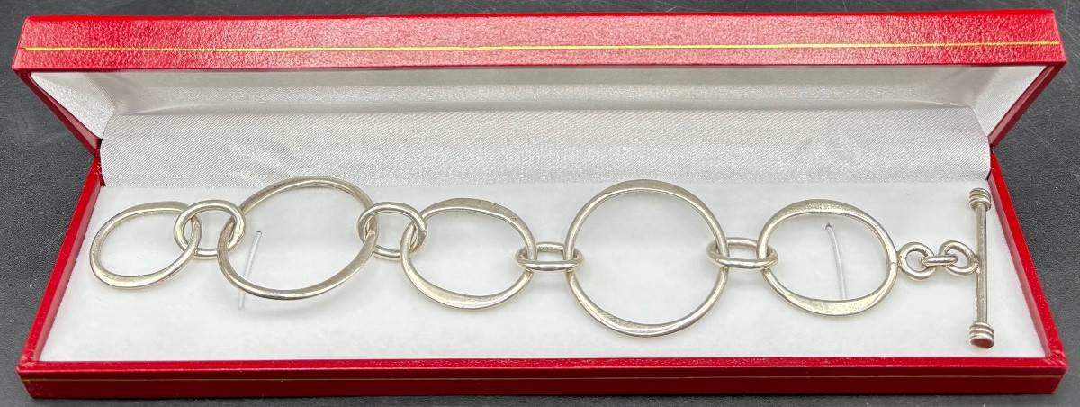 A 1980s French Sterling Silver Bracelet -photo-2