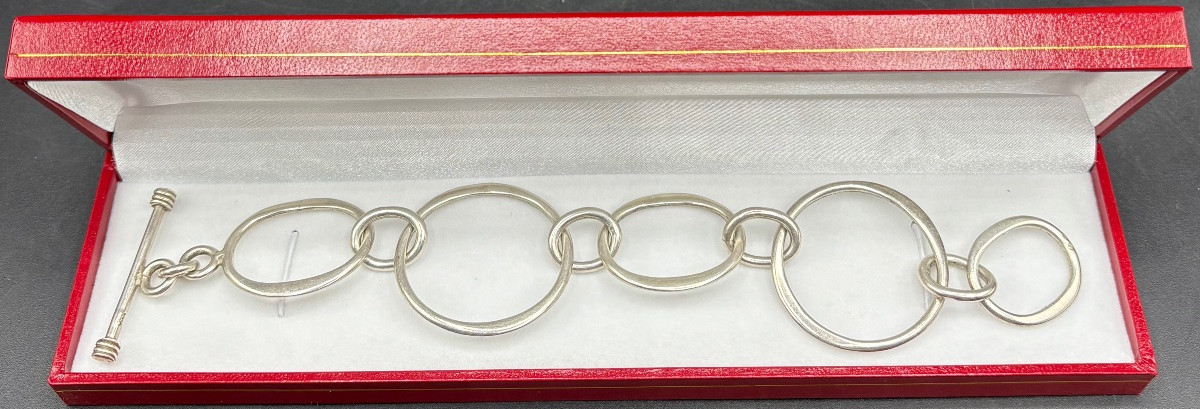 A 1980s French Sterling Silver Bracelet -photo-4
