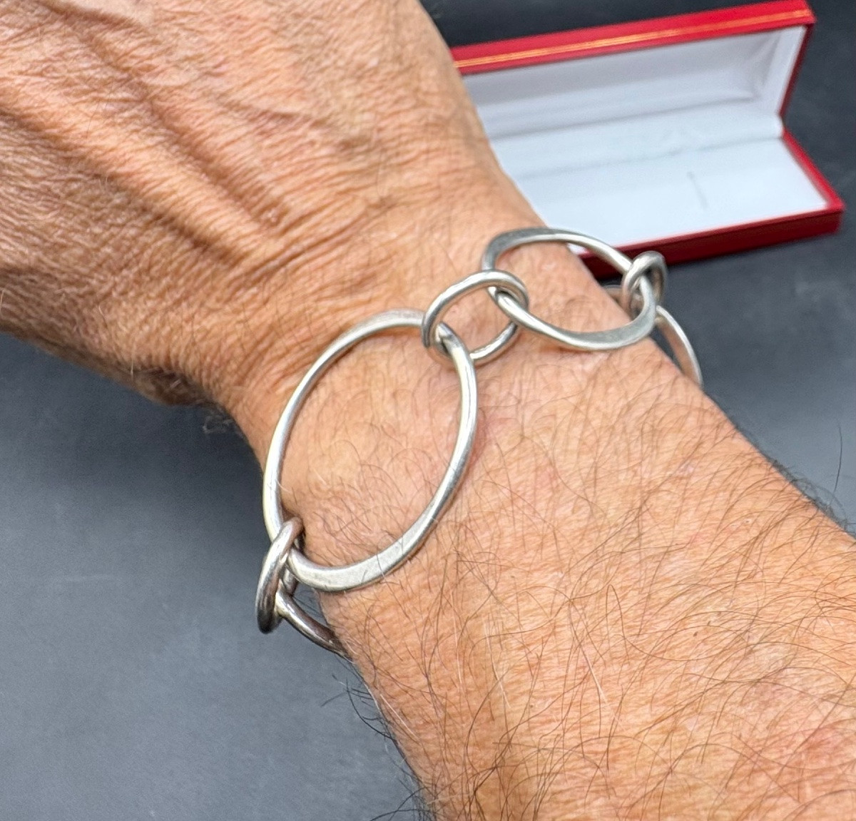 A 1980s French Sterling Silver Bracelet -photo-1