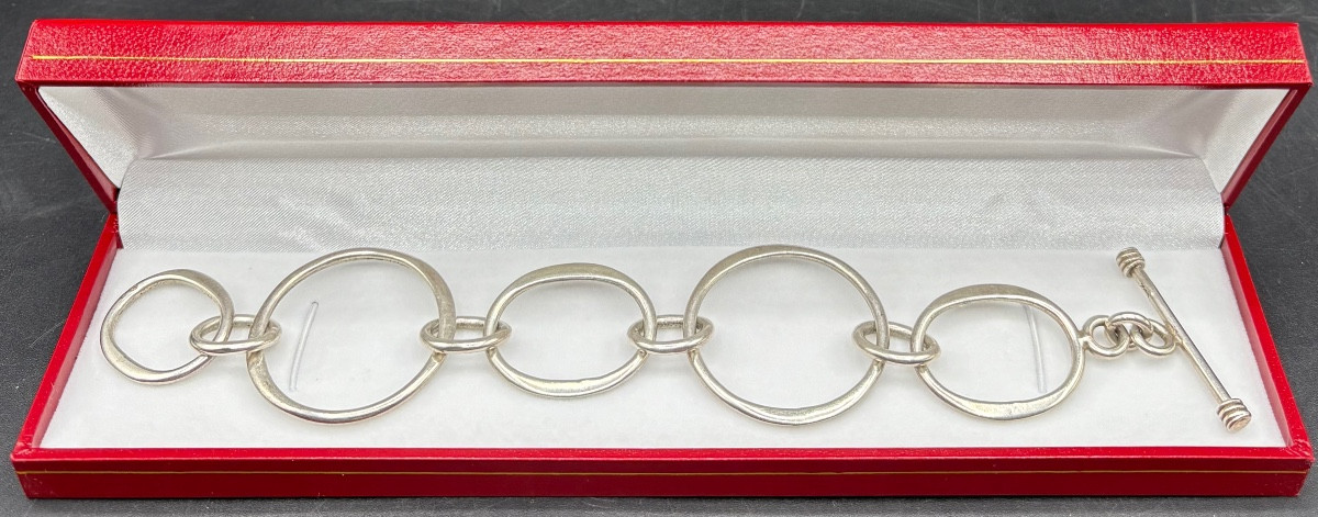 A 1980s French Sterling Silver Bracelet 
