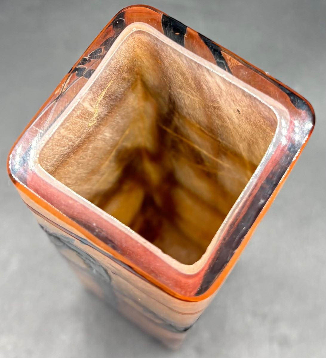 1960s/70s Multi-layer Blown Crystal Vase By Colver-photo-4