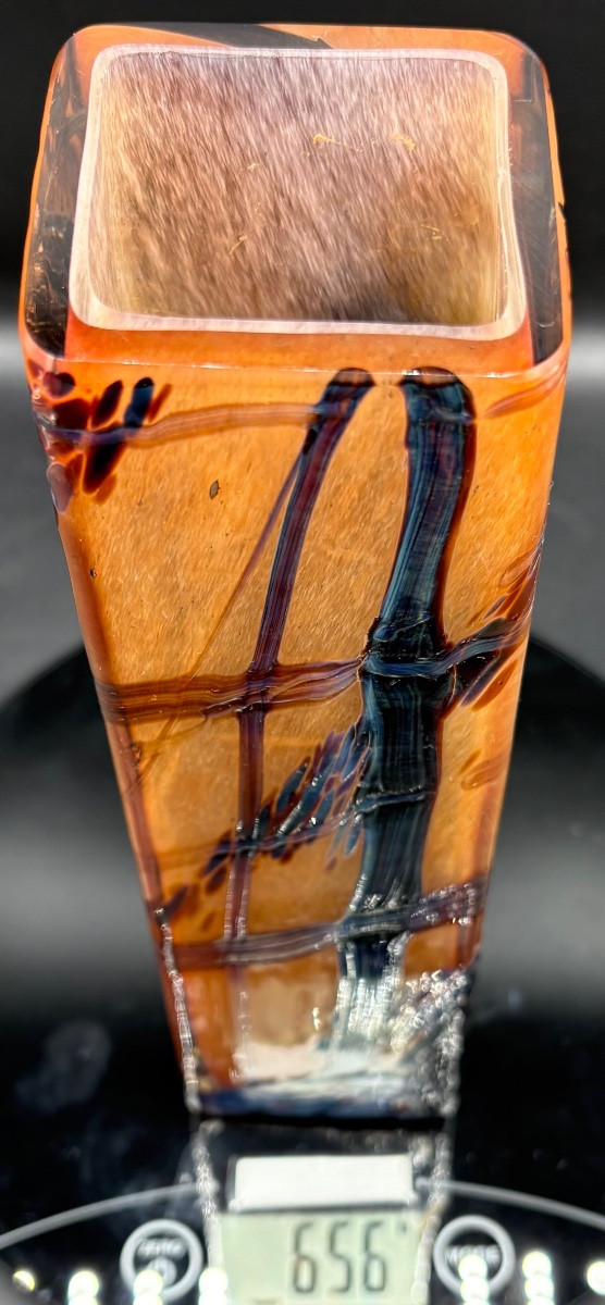 1960s/70s Multi-layer Blown Crystal Vase By Colver-photo-8