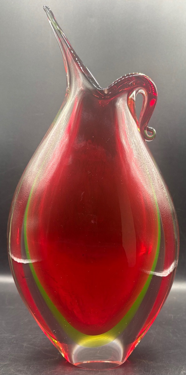 1950s/60s Sommerso Murano Multi-layered Glass Vase -photo-3
