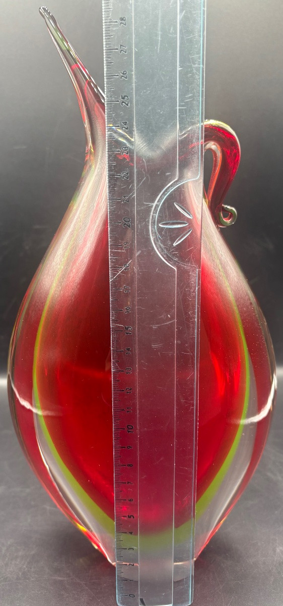 1950s/60s Sommerso Murano Multi-layered Glass Vase -photo-5