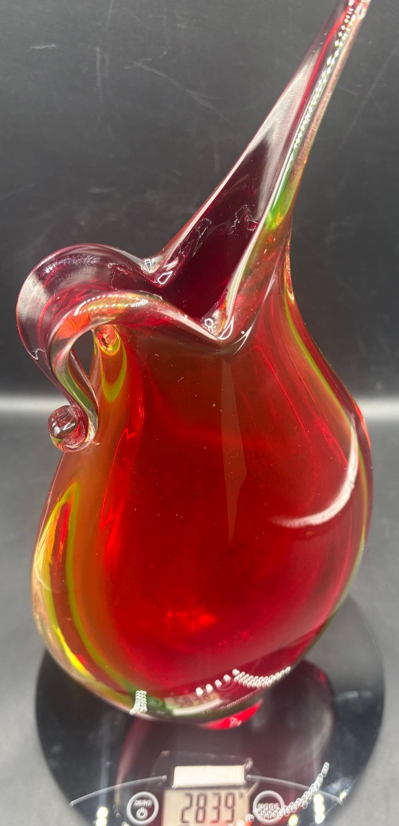 1950s/60s Sommerso Murano Multi-layered Glass Vase -photo-8
