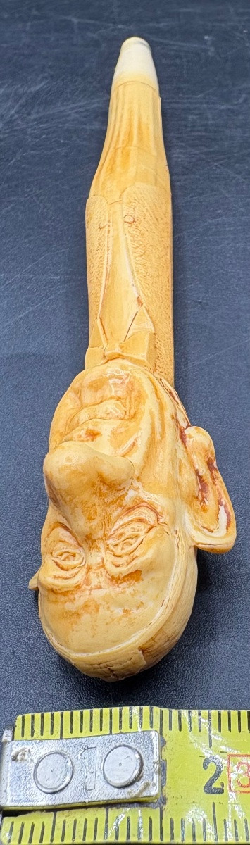 STYLO BILLE EN GALALITHE MOULÉE DES ANNÉES 1960 PAR SPADEM-photo-4