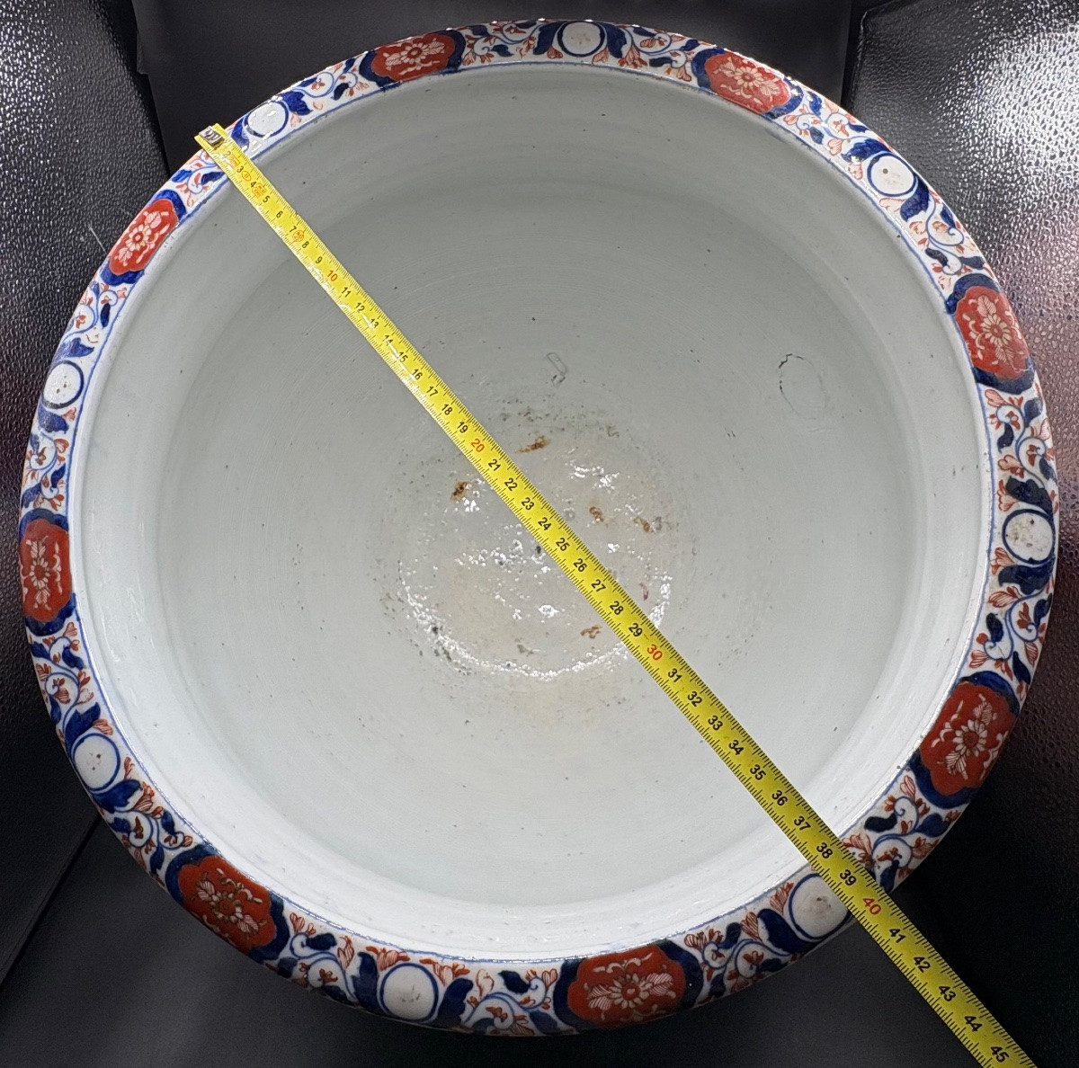 ÉNORME CACHE POT EN PORCELAINE ÉMAILLÉE PEINTE DE SATSUMA DES ANNÉES 1880 JAPONAIS -photo-7