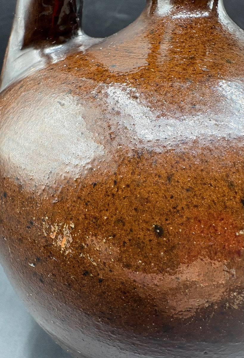 1900s French Glazed Terracotta Water Kettle -photo-1