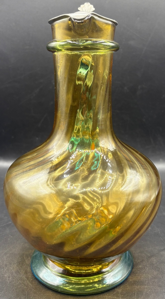 1920s George Sand Blown Glass Ewer-photo-2