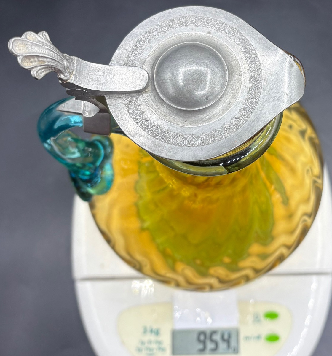 1920s George Sand Blown Glass Ewer-photo-7