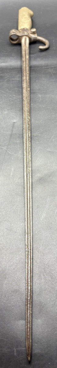 BAÏONNETTE EN ACIER ET BRONZE DU XIX ÈME LEBEL FRANÇAISE -photo-4