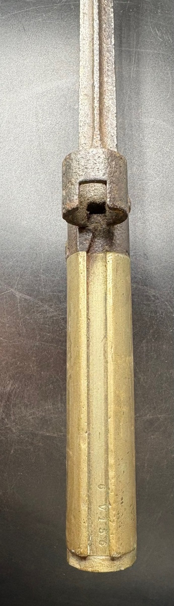 BAÏONNETTE EN ACIER ET BRONZE DU XIX ÈME LEBEL FRANÇAISE -photo-2