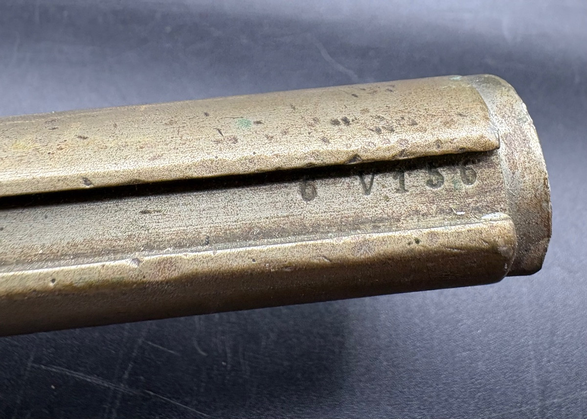 BAÏONNETTE EN ACIER ET BRONZE DU XIX ÈME LEBEL FRANÇAISE -photo-3