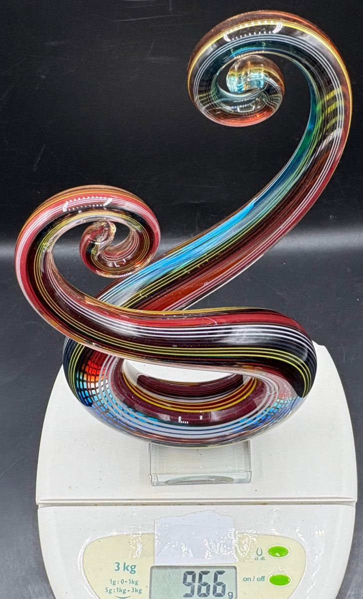 1970s/80s Murano Blown Glass And Crystal Sculpture -photo-8
