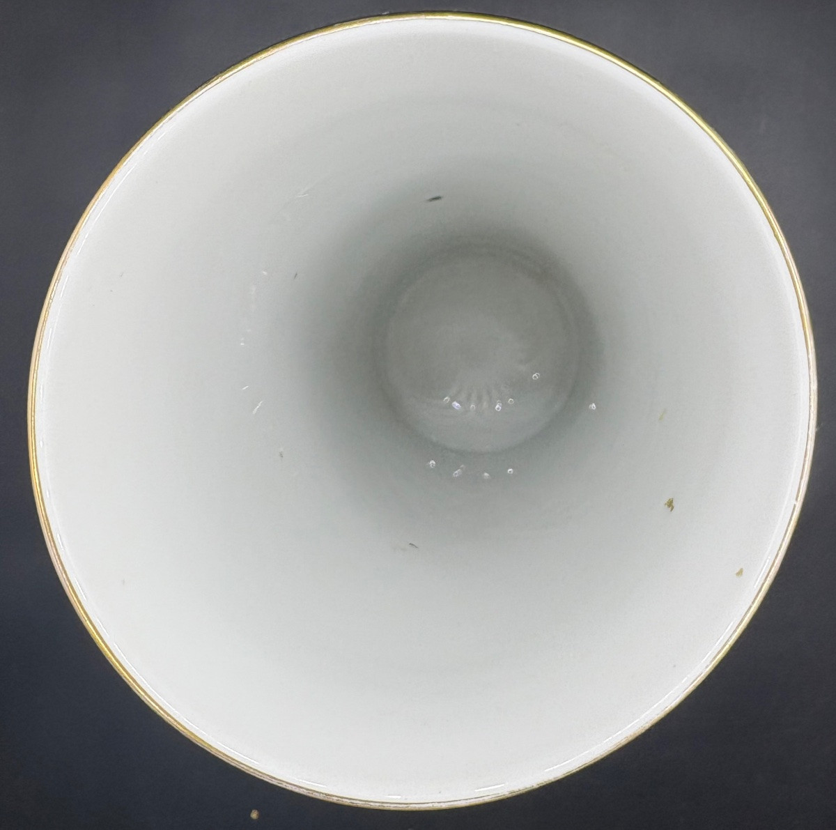 VASE PORCELAINE ÉMAILLÉE DORÉ DES ANNÉES 1980 NOSSEK POUR KAISER -photo-4