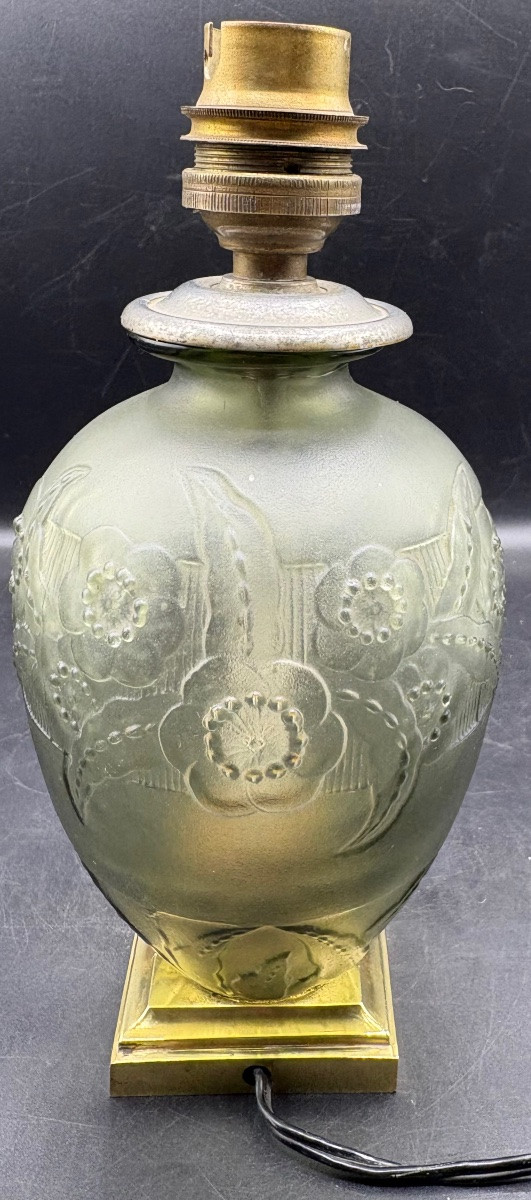 LAMPE EN VERRE SOUFFLÉ PRESSÉ MOULÉ ET DIVERS DES ANNÉES 1900 FRANÇAISE-photo-2
