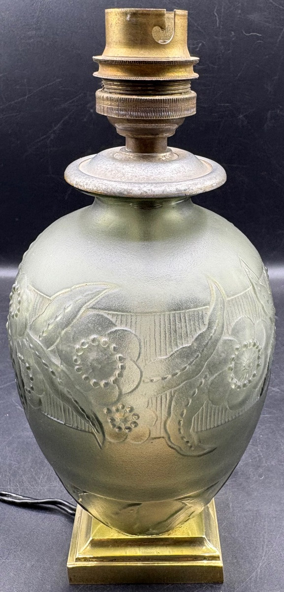 LAMPE EN VERRE SOUFFLÉ PRESSÉ MOULÉ ET DIVERS DES ANNÉES 1900 FRANÇAISE-photo-3