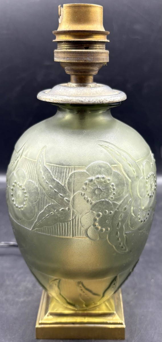 LAMPE EN VERRE SOUFFLÉ PRESSÉ MOULÉ ET DIVERS DES ANNÉES 1900 FRANÇAISE-photo-4