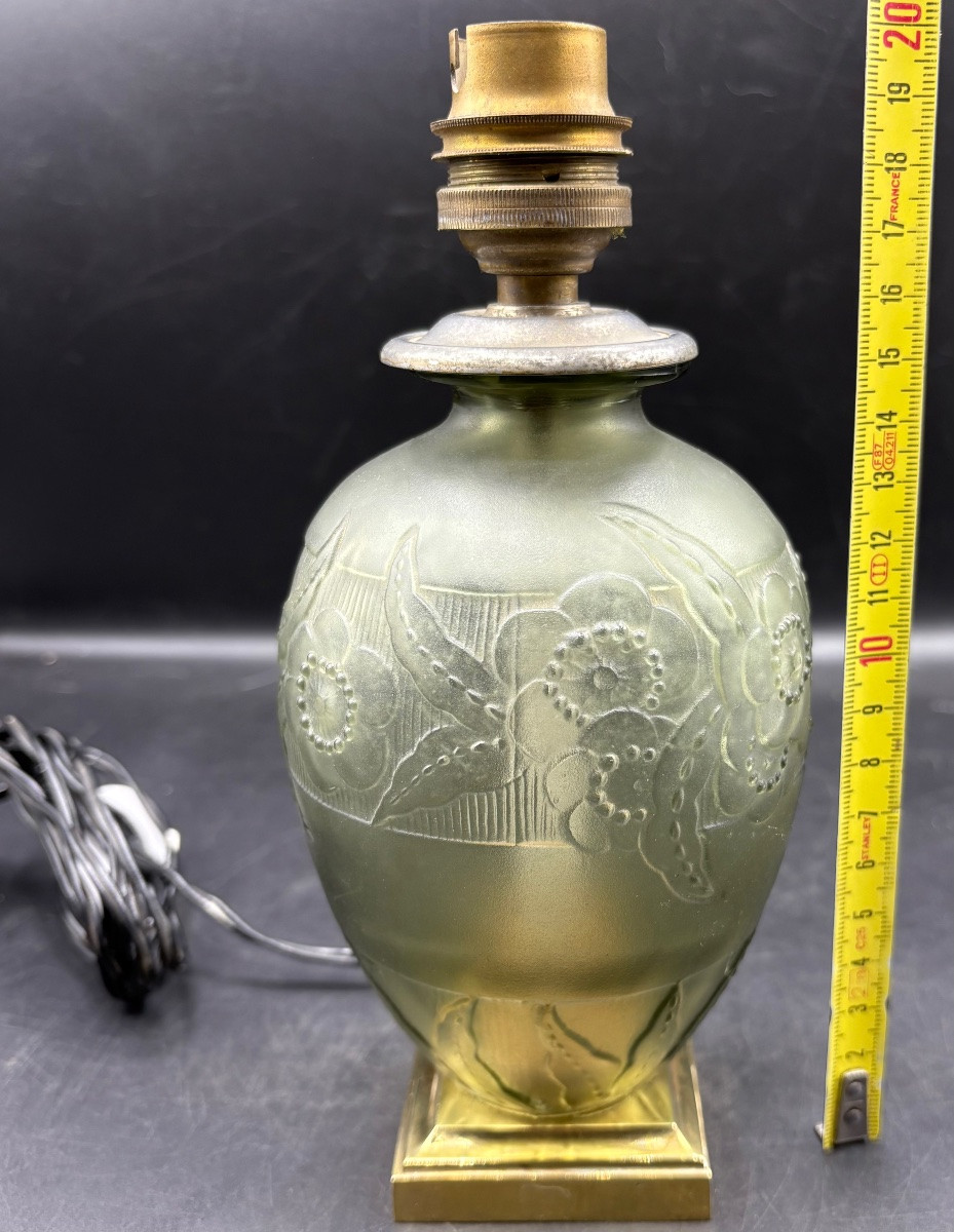 LAMPE EN VERRE SOUFFLÉ PRESSÉ MOULÉ ET DIVERS DES ANNÉES 1900 FRANÇAISE-photo-4