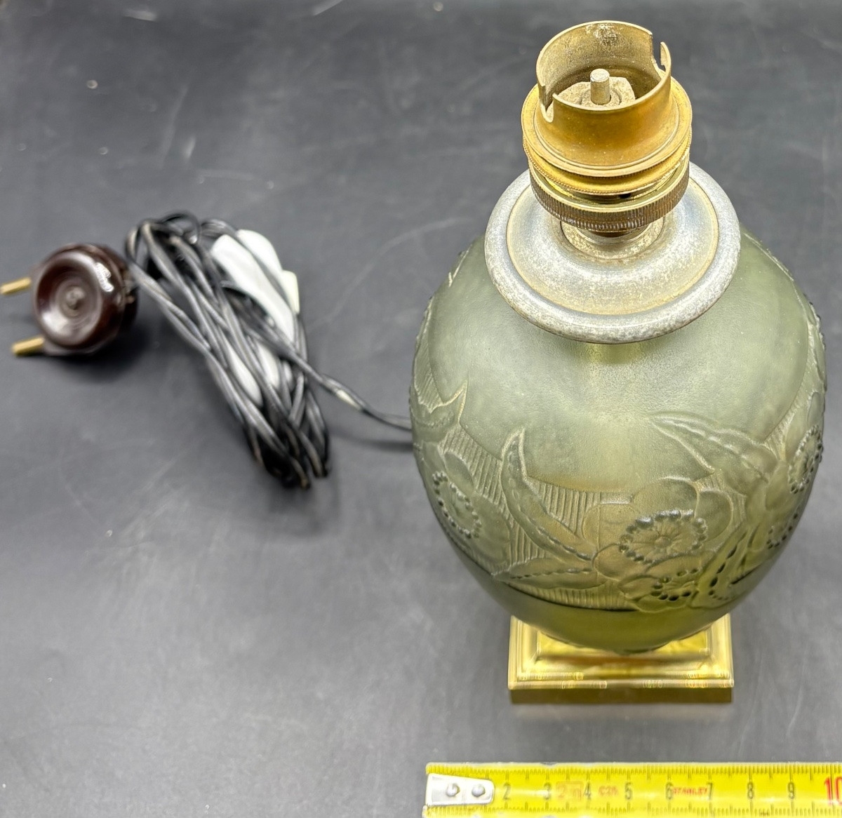 LAMPE EN VERRE SOUFFLÉ PRESSÉ MOULÉ ET DIVERS DES ANNÉES 1900 FRANÇAISE-photo-5