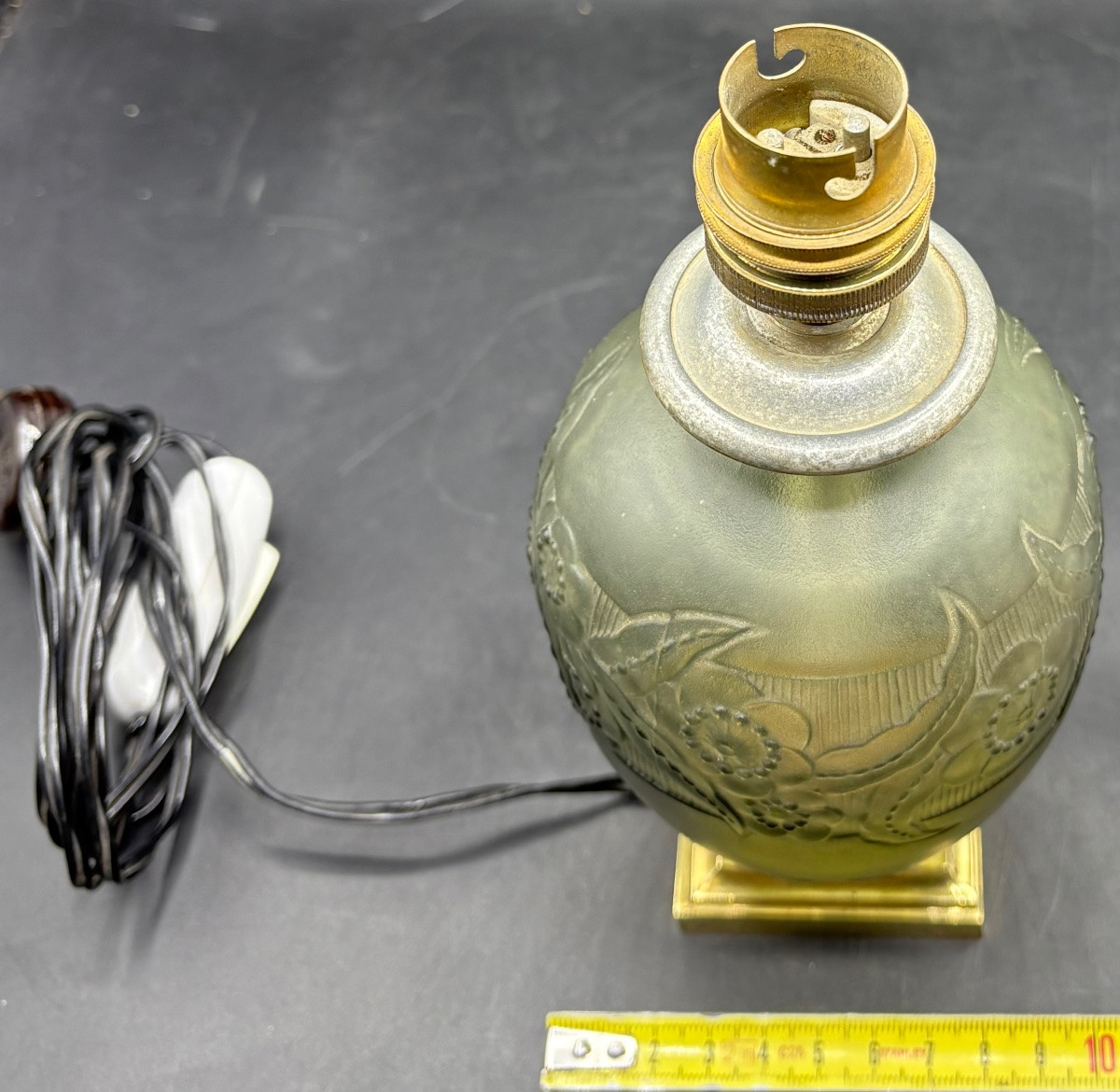 LAMPE EN VERRE SOUFFLÉ PRESSÉ MOULÉ ET DIVERS DES ANNÉES 1900 FRANÇAISE-photo-6