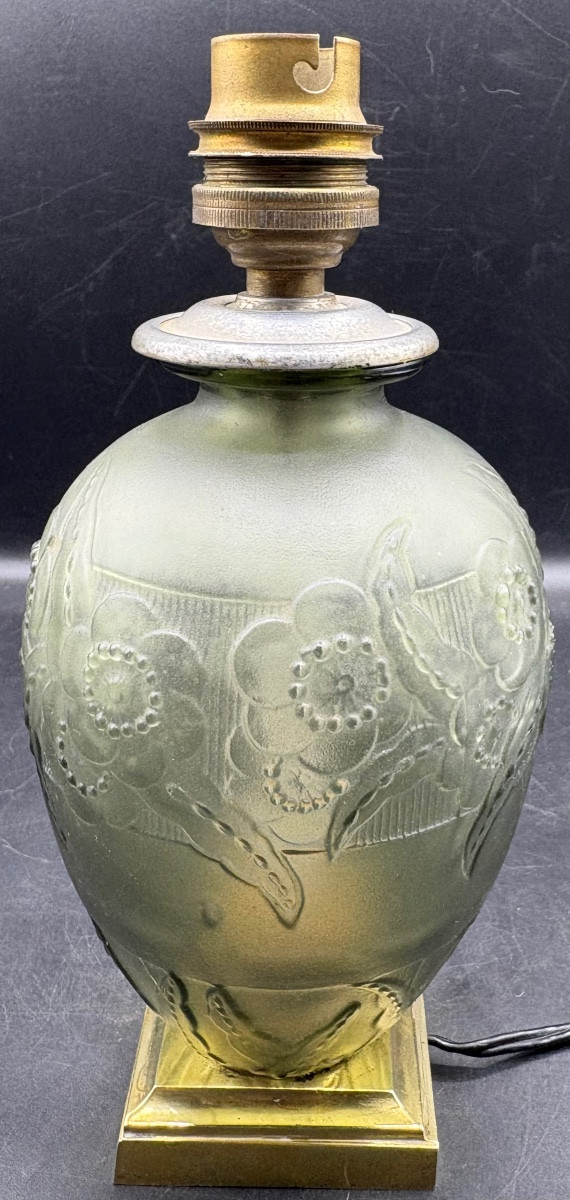 LAMPE EN VERRE SOUFFLÉ PRESSÉ MOULÉ ET DIVERS DES ANNÉES 1900 FRANÇAISE