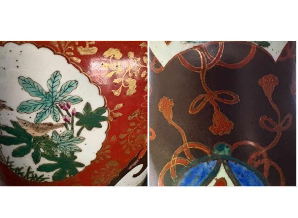 UNE PAIRE D’IMPORTANTS VASES EN SATSUMA - JAPONAIS DU XVIIIème -photo-4