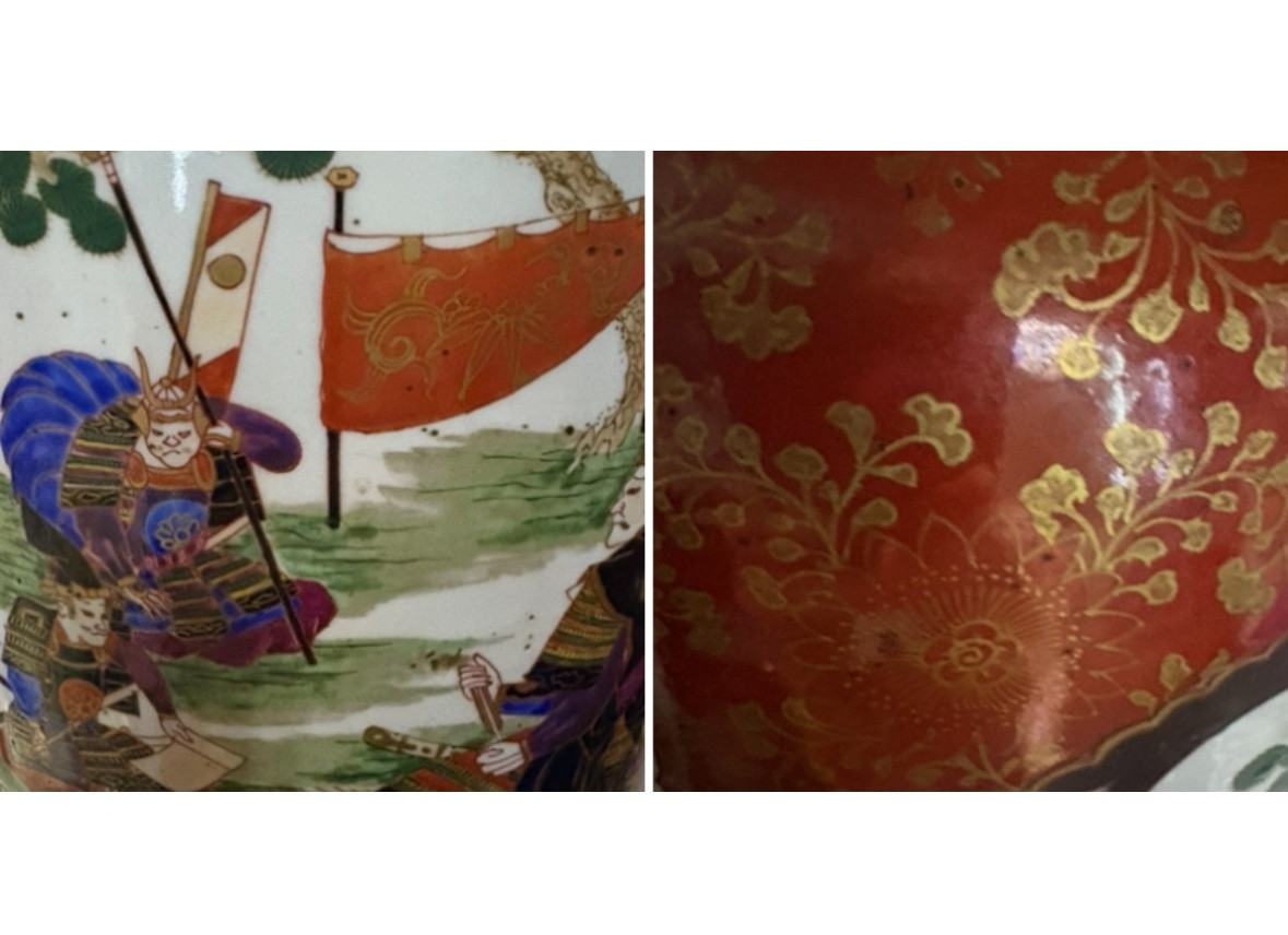 UNE PAIRE D’IMPORTANTS VASES EN SATSUMA - JAPONAIS DU XVIIIème -photo-5