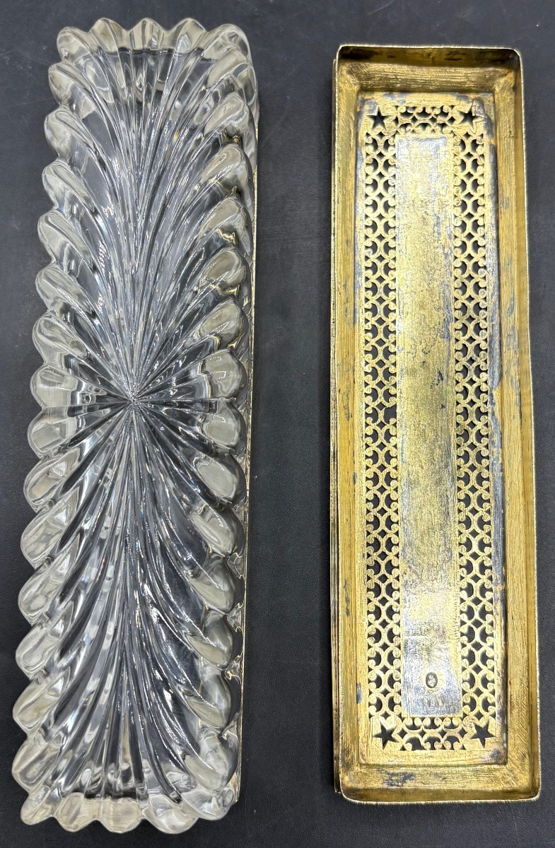Molded Crystal Box From Le Creusot And French Vermeil Mounts From The Years 1819-1838-photo-2