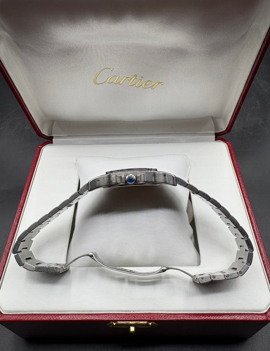 Cartier "santos" Automatic Steel Watch From The 2008 Era-photo-4