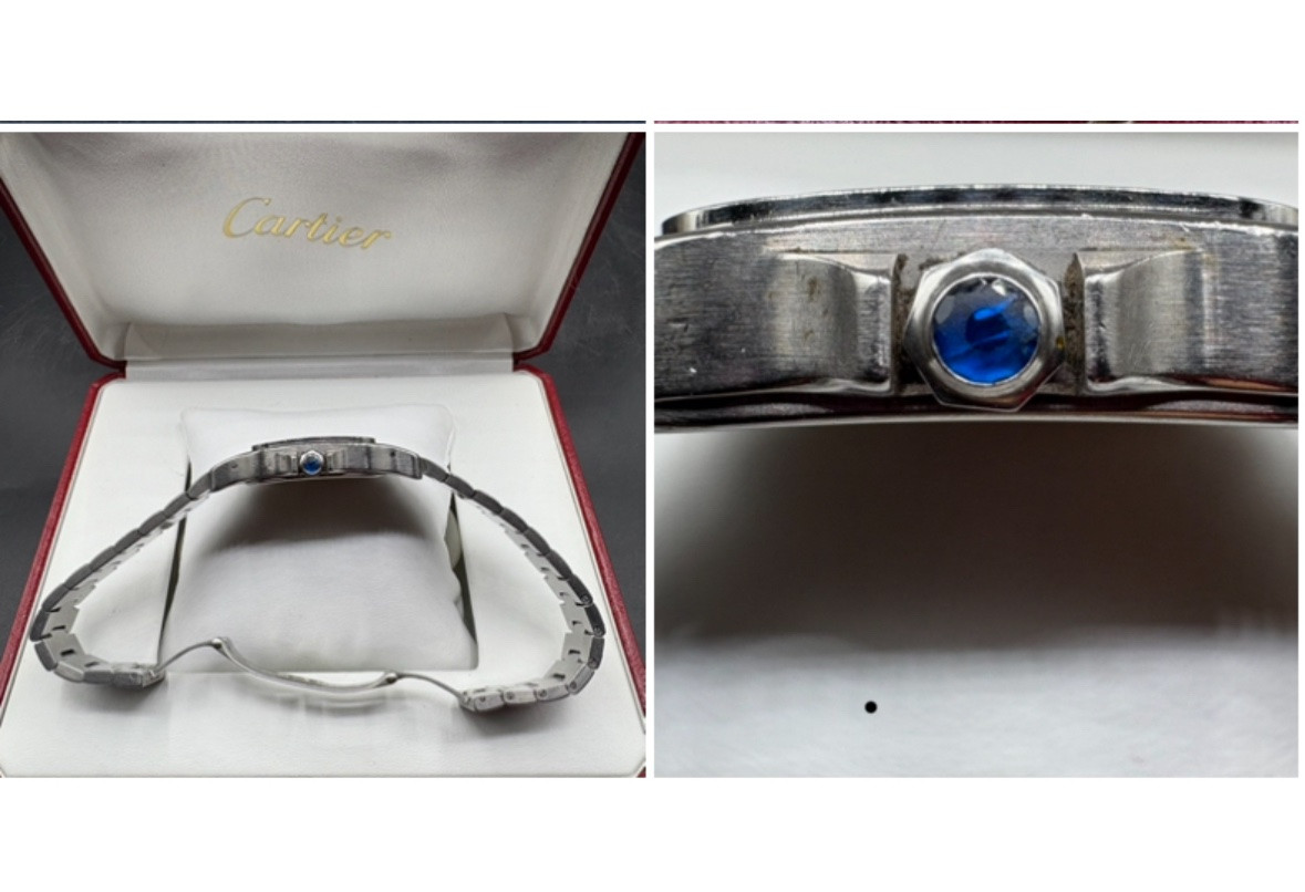 Cartier "santos" Automatic Steel Watch From The 2008 Era-photo-2