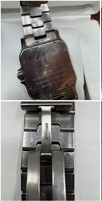 Cartier "santos" Automatic Steel Watch From The 2008 Era-photo-3